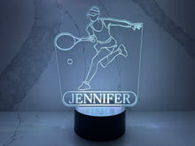 Load image into Gallery viewer, Personalized Tennis LED Night Light.