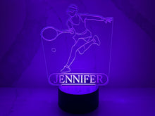 Load image into Gallery viewer, Personalized Tennis LED Night Light.