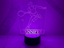 Load image into Gallery viewer, Personalized Tennis LED Night Light.