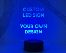Load image into Gallery viewer, Custom Rectangle LED Sign. Your own design or logo.