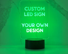 Load image into Gallery viewer, Custom Rectangle LED Sign. Your own design or logo.