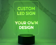 Load image into Gallery viewer, Custom Rectangle LED Sign. Your own design or logo.