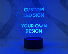Load image into Gallery viewer, Custom Round LED Sign. Your own design or logo.