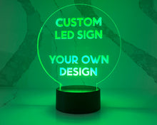 Load image into Gallery viewer, Custom Round LED Sign. Your own design or logo.