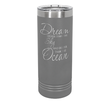 Load image into Gallery viewer, Insulated Personalized Skinny Tumbler (22oz)
