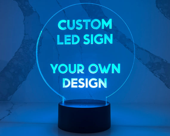 Custom Round LED Sign. Your own design or logo. – Dezigning Ideas